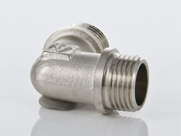 Угольник VALTEC 1/2 наружная резьба, 90 градусов, никелированная латунь