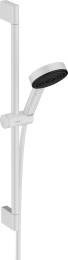 Душевой набор Hansgrohe Pulsify Select 105 3jet Relaxation cо штангой 65см, матовый белый 24160700