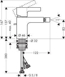 Смеситель для биде Hansgrohe Metris S 31261000