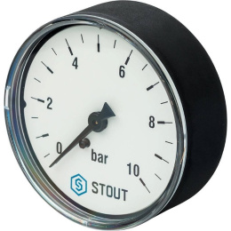 Манометр Stout аксиальный, 10 бар, 63 мм, 1/4