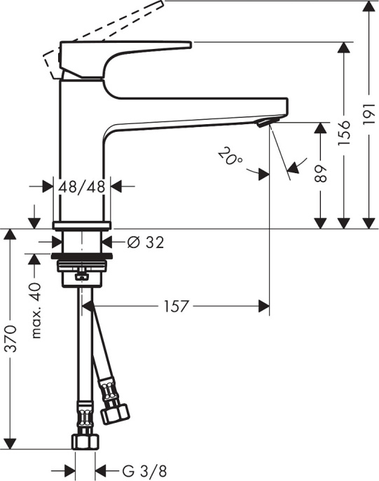Смеситель для раковины Hansgrohe Metropol 32502000