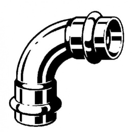 Отвод 90 медный Viega Profipress с SC-Contur d=54 (арт. 291 716)