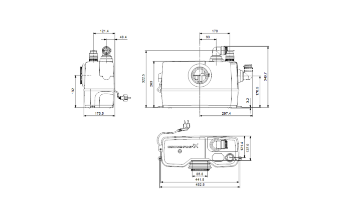 Канализационная установка Grundfos Sololift2 WC-1