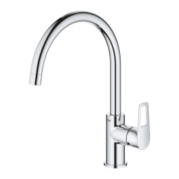 Смеситель для кухни Grohe BauLoop с высоким C-образным изливом, хром