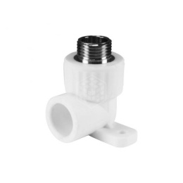 Угольник из полипропилена Valfex с наружной резьбой 20х3/4 БЕЛЫЙ, арт. 10121120