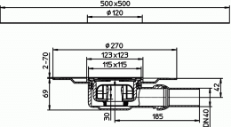 Трап HL 90Pr с фланцем из АВS и шарнирным подсоединением, DN 40