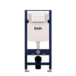 Комплект IDDIS 2 в 1: инсталляция и клавиша смыва, Optima Home, белый глянцевый