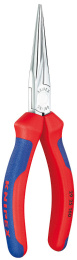 Плоскогубцы KNIPEX телефониста, плоскокруглые губки 54 мм с крестообразной насечкой, 160 мм, хром, 2К ручки
