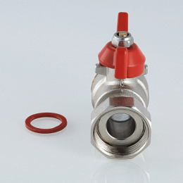 Кран шаровой VALTEC с накидной гайкой 1/2x3/4 ВВ