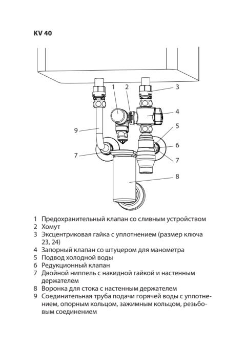 Группа безопасности Stiebel Eltron KV 40