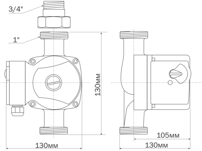Циркуляционный насос Aquario AC 206-130