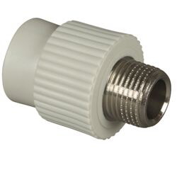 Муфта полипропиленовая Valfex переходная с наружной резьбой 32 x 1/2, серая