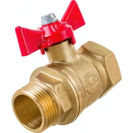 Кран шаровой Valfex латунный DeltaPro для воды 3/4 ВР/НР ручка-бабочка