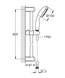 Душевой гарнитур Grohe New Tempesta 100 27924001
