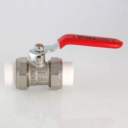 Кран шаровой полипропиленовый VALTEC латунный с PPR муфтами, 25 мм