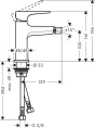 Смеситель для биде Hansgrohe Metropol 74520000