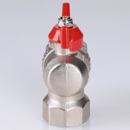 Кран шаровой VALTEC угловой с накидной гайкой 3/4 ВР-ВР (короткий)