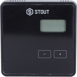 Комнатный терморегулятор Stout ST-294v1, проводной, двухпозиционный, черный (STE-0101-029412)