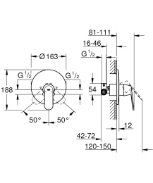 Встраиваемый смеситель Grohe Eurosmart Cosmopolitan 32880000