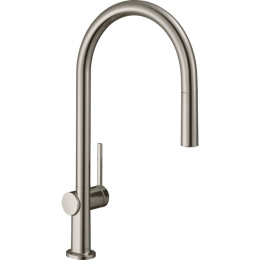 Смеситель для кухни Hansgrohe однорычажный, 210, с вытяжным изливом, 1jet, под сталь 72802800