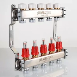 Блок коллекторный VALTEC с расход. 1х4 вых Евроконус 3/4