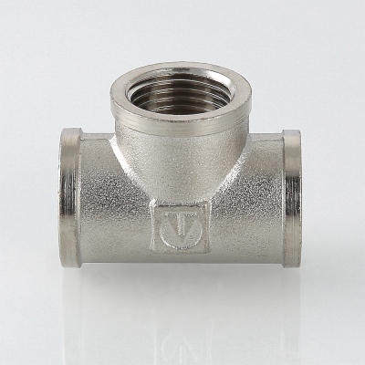 Тройник VALTEC 2 внутренняя, никелированная латунь