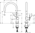 Смеситель для кухни Hansgrohe M54 Talis 220, хром