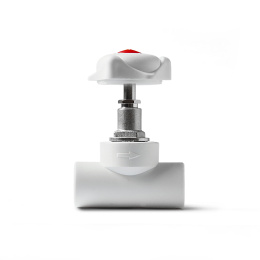 Клапан (вентиль) из полипропилена PRO AQUA PP-R белый (32), арт.PA42013