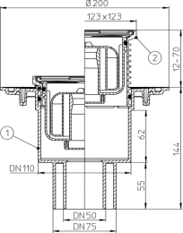 Трап HL 310N с сифоном Primus