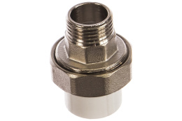 Муфта из полипропилена Valfex УСИЛЕННАЯ комб.разъём.(американка) с наружной резьбой 63х2 БЕЛАЯ, арт. 10156050У