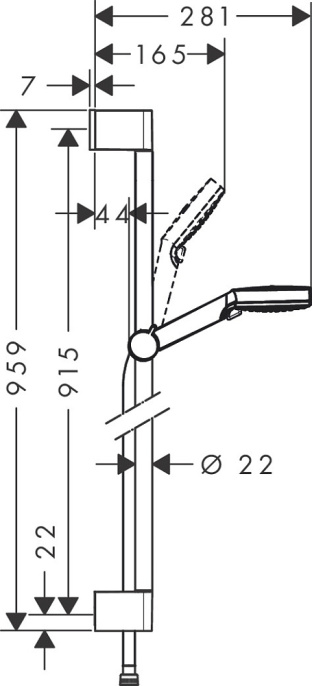 Душевой гарнитур Hansgrohe Crometta Vario 26536400