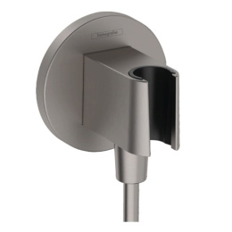 Подключение душевого шланга Hansgrohe Fixfit S с держателем 26888340, черный хром