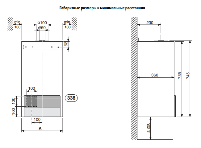 Настенный газовый одноконтурный котел отопления Buderus Logamax U052-28