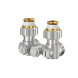 Узел нижнего подключения Flamco тип E1/50 угловой с байпасом, 1/2x3/4