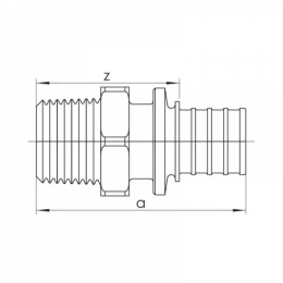 Переходник с наружной резьбой Rehau 25-R3/4