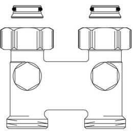 Перепускной узел подключения Oventrop прямой 3/4x3/4