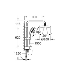 Душевая колонна Grohe New Tempesta Cosmopolitan 200 27394002