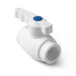 Кран шаровой полипропиленовый PRO AQUA PP-R полнопроходной Prime белый (32), арт.PA40512