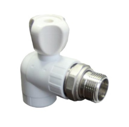 Кран шаровой полипропиленовый Valfex для радиатора угловой 20х1/2