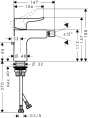 Смеситель для биде Hansgrohe Metris 31280000