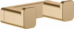 Двойной крючок Hansgrohe AddStoris шлифованная бронза 41755140,
