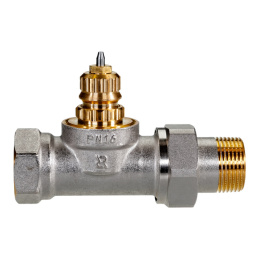 Клапан терморегулирующий Ридан TR-G DN15 для однотрубной системы, RTR/RA, PN16, прямой, никелированный (013G9024R)