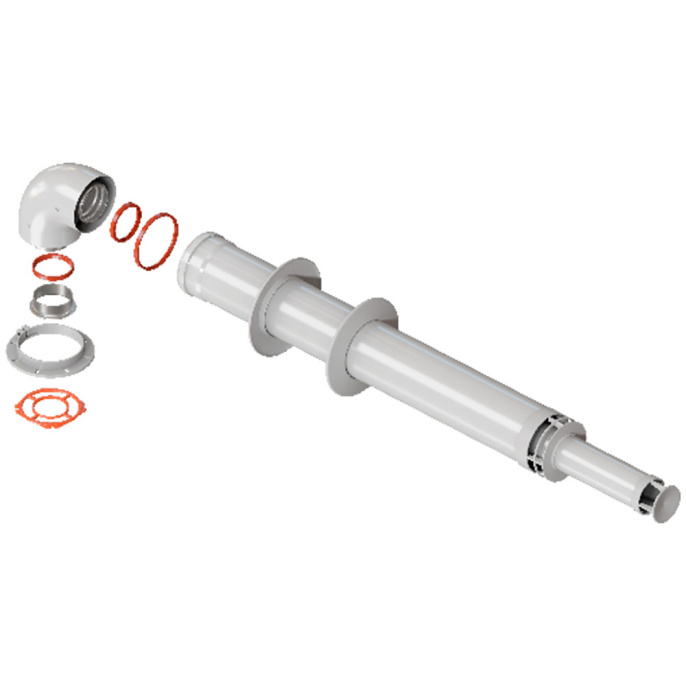 Комплект дымохода Rommer АНТИЛЕД 60/100 - 1220мм (IMMERGAS)