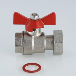 Кран шаровой VALTEC с накидной гайкой 1/2x3/4 ВВ