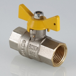 Кран шаровой газовый VALTEC Valgas 3/4 ВВ, бабочка