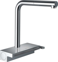 Смеситель для кухни Hansgrohe Aquno Select M81 однорычажный, 250, с вытяжным душем, 2jet, sBox, хром 73830000