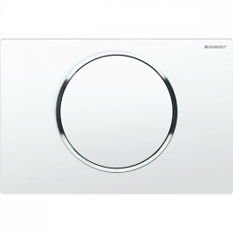 Кнопка смыва Geberit Sigma 10 одинарный смыв, белый/хром 115.758.KJ.5