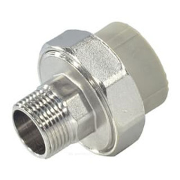 Муфта полипропиленовая Valfex комбинированная разъёмная (американка) с наружной резьбой 32x1/2, серая