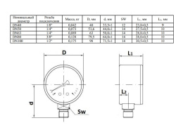 Манометр Watts F+R200 50/16, радиальный