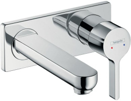 Встраиваемый смеситель Hansgrohe для раковины Metris S настенный, излив 165мм Hansgrohe хром 31162000